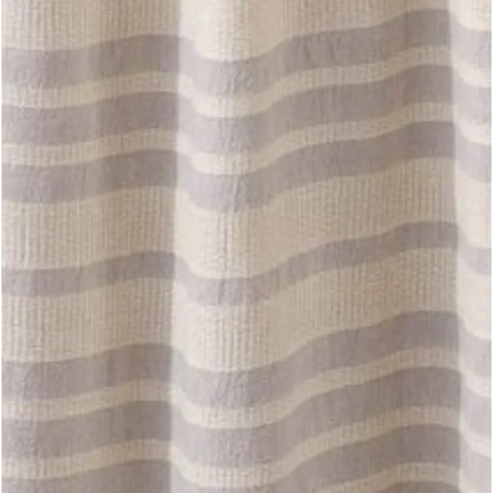 Organic Cotton Loom Weave Spa Bath Towel Gray + Natural Stripe
